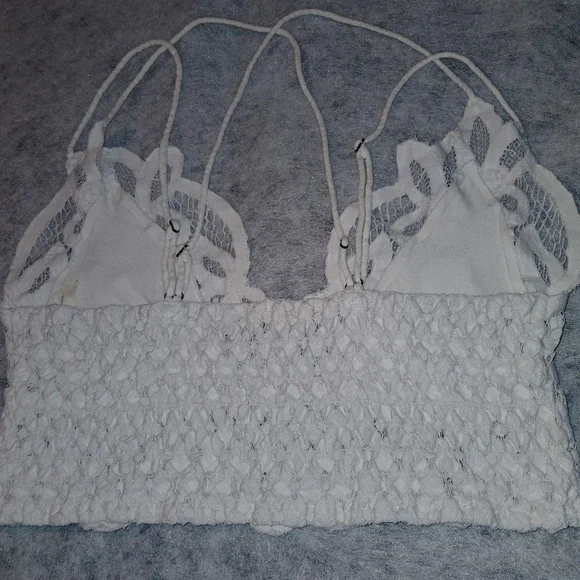 Free People One Adella Women's White Lace Bralette Medium - Picture 3 of 8
